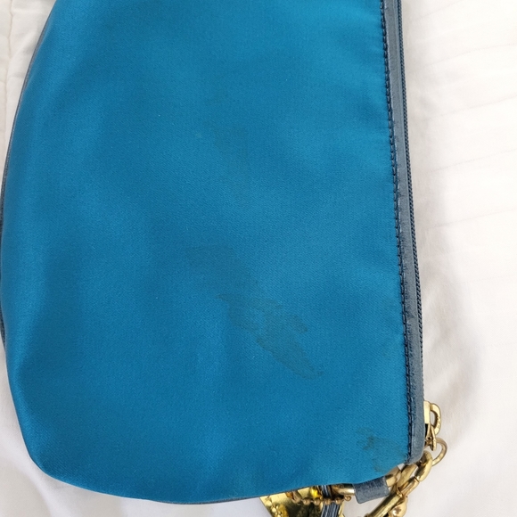Coach Silk Turquoise Wristlet - Picture 3 of 10